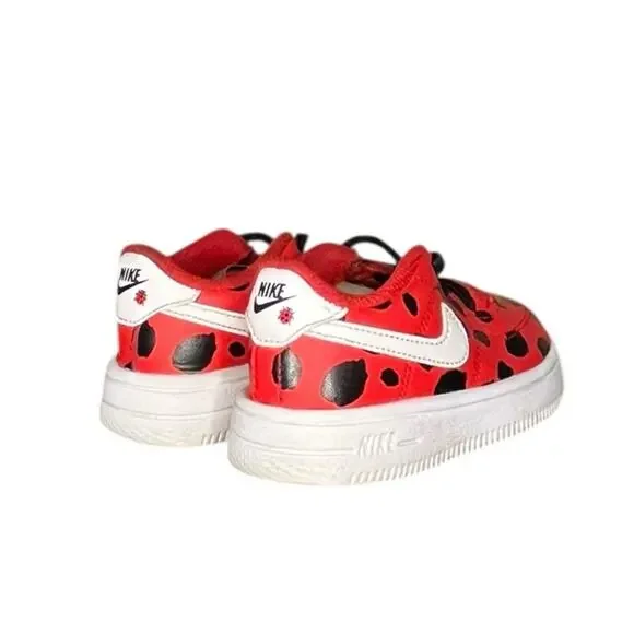 Nike Air Force 1 '18 SE TD 'Ladybug' Sneakers Size 7C DC8203-600 - Picture 4 of 6